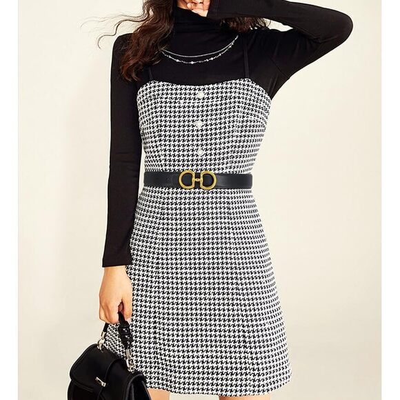 Women Leather Belt For Dresses, Classic Buckle Design Jeans Belt For Pants 6968 - Picture 5 of 5